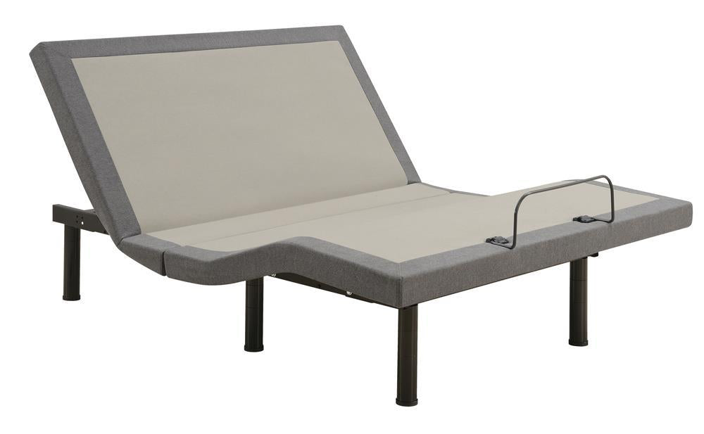 Clara California King Adjustable Bed Base Grey and Black - Evans Furniture (CO)