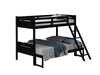Littleton Twin Over Full Bunk Bed Black - Evans Furniture (CO)