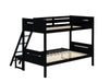 Littleton Twin Over Full Bunk Bed Black - Evans Furniture (CO)