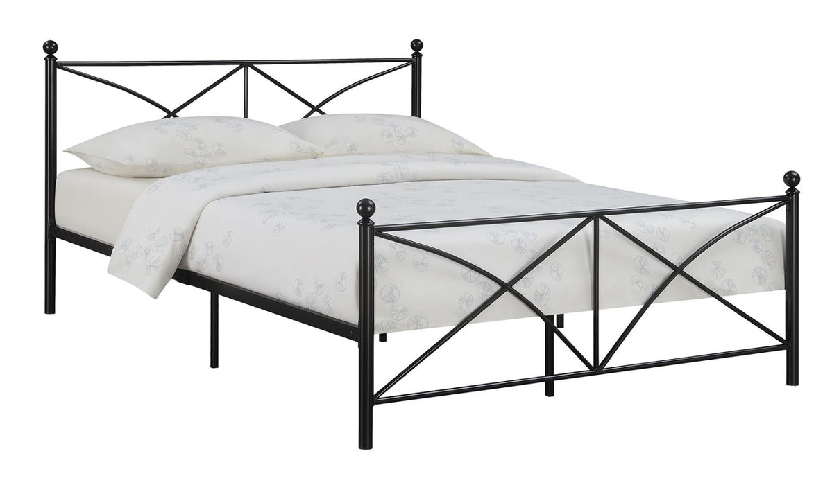 Hart Queen Platform Bed Black - Evans Furniture (CO)