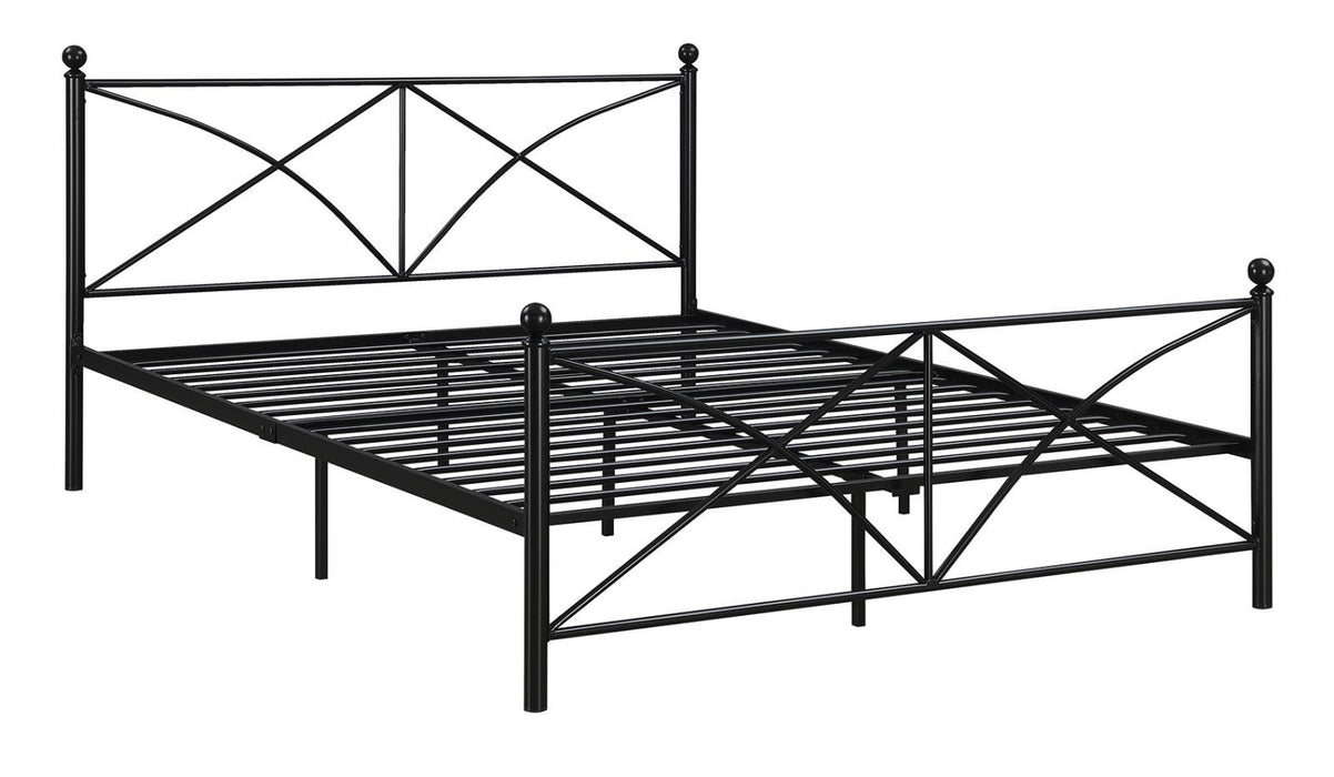 Hart Queen Platform Bed Black - Evans Furniture (CO)