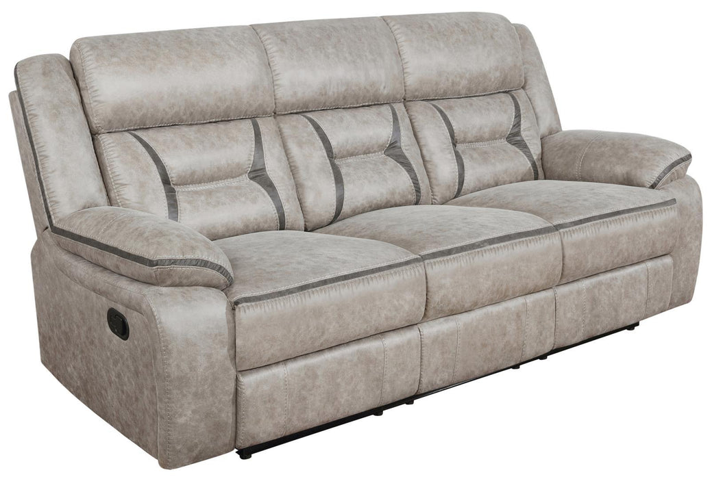 Greer Upholstered Tufted Back Motion Sofa - Evans Furniture (CO)