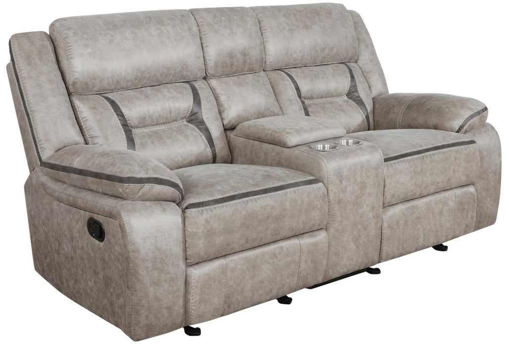 Greer Upholstered Tufted Back Glider Loveseat - Evans Furniture (CO)