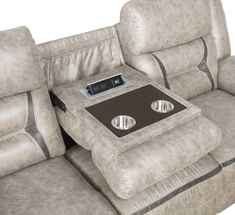 Greer Upholstered Tufted Back Motion Sofa - Evans Furniture (CO)