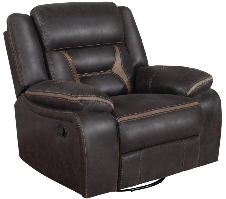 Greer Upholstered Tufted Back Glider Recliner - Evans Furniture (CO)