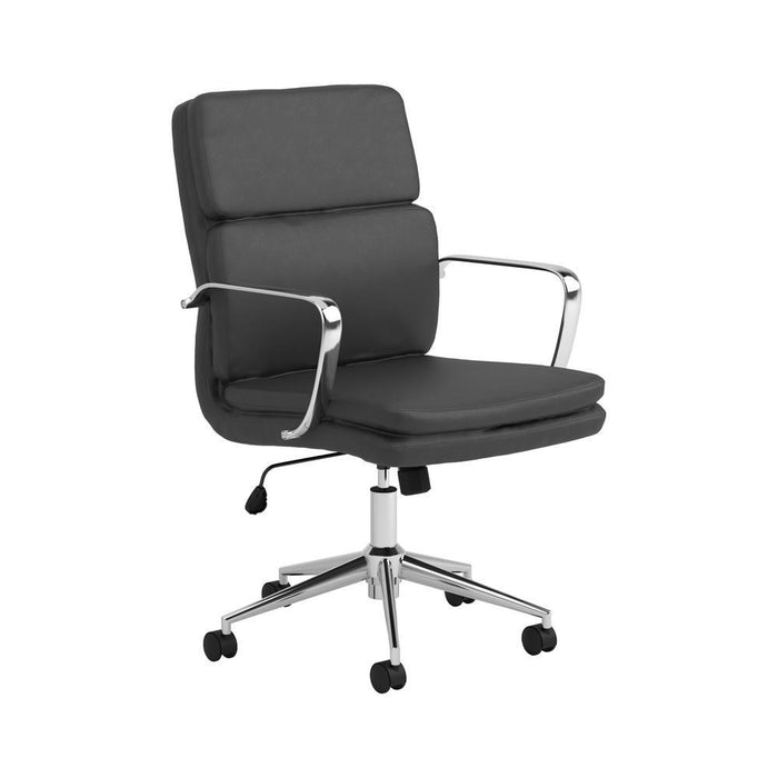 Ximena Standard Back Upholstered Office Chair Black - Evans Furniture (CO)