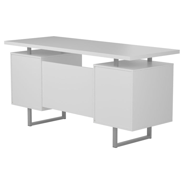 Lawtey Floating Top Office Desk White Gloss - Evans Furniture (CO)