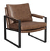 Rosalind Upholstered Accent Chair with Removable Cushion Umber Brown and Gunmetal - Evans Furniture (CO)