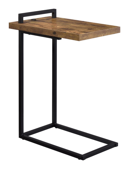 Maxwell C-shaped Accent Table with USB Charging Port - Evans Furniture (CO)