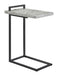 Maxwell C-shaped Accent Table Cement and Gunmetal - Evans Furniture (CO)