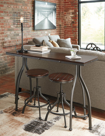 Odium Counter Height Dining Table and Bar Stools (Set of 3) - Evans Furniture (CO)
