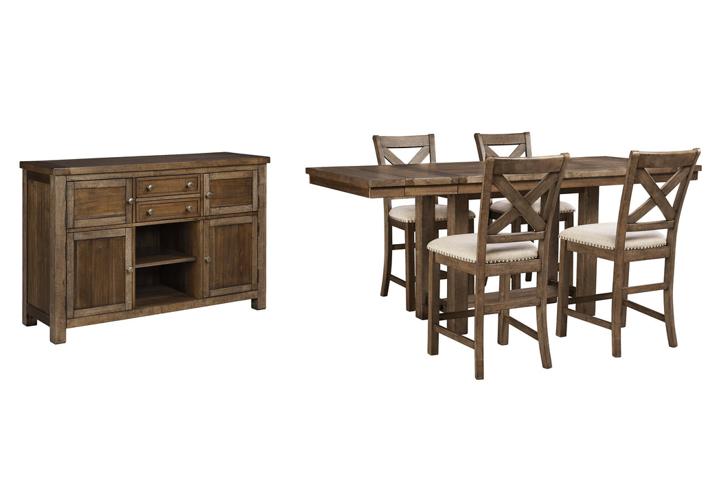 Moriville Counter Height Dining Set - Evans Furniture (CO)