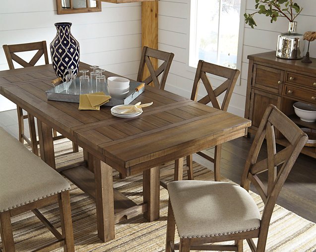 Moriville Counter Height Dining Extension Table - Evans Furniture (CO)