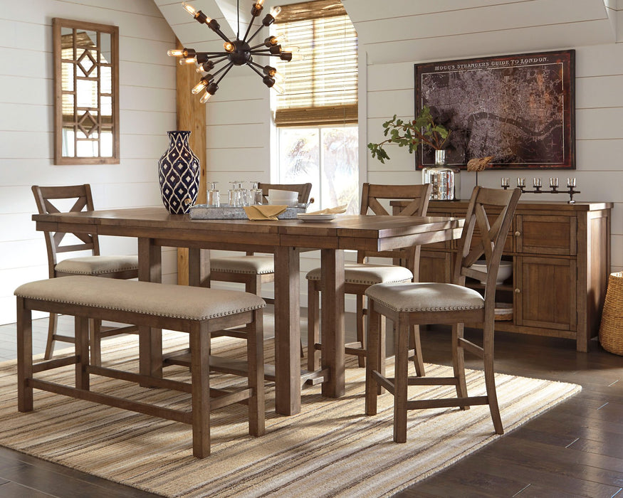 Moriville Counter Height Dining Set - Evans Furniture (CO)
