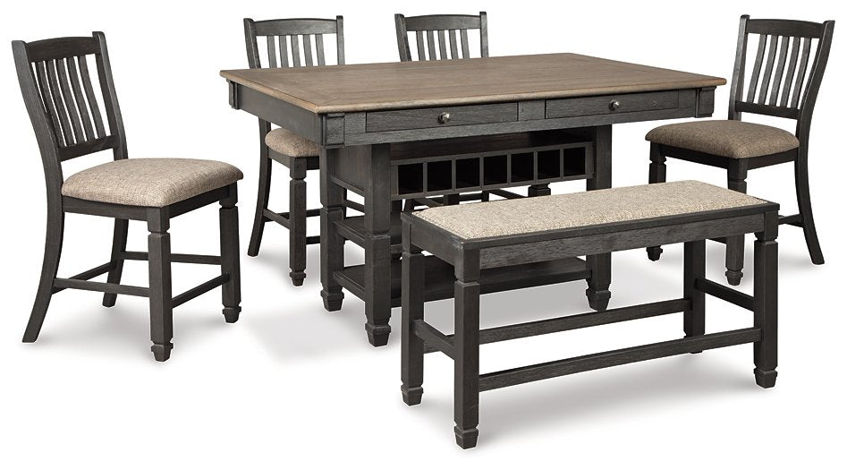 Tyler Creek Counter Height Dining Set - Evans Furniture (CO)