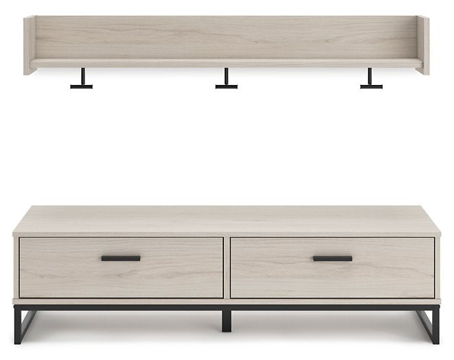 Socalle Bench with Coat Rack - Evans Furniture (CO)