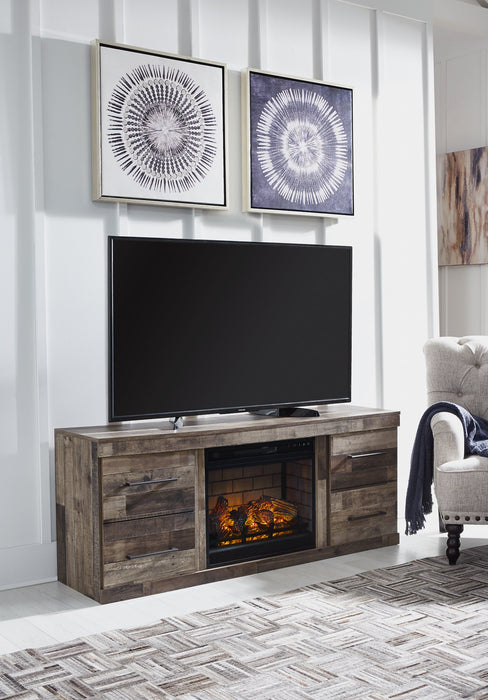 Derekson TV Stand with Electric Fireplace - Evans Furniture (CO)