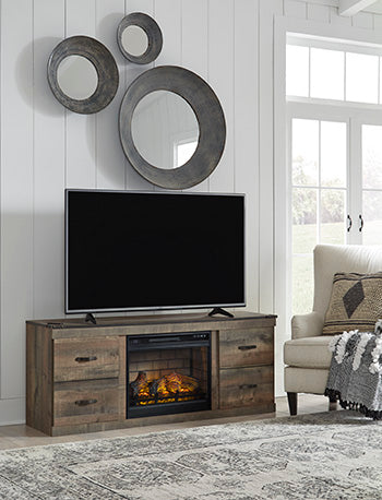 Trinell TV Stand with Electric Fireplace - Evans Furniture (CO)