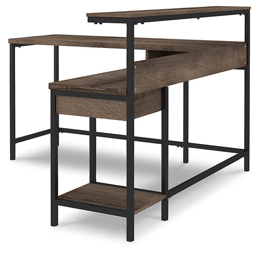 Arlenbry Home Office L-Desk with Storage - Evans Furniture (CO)