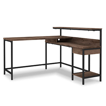 Arlenbry Home Office L-Desk with Storage - Evans Furniture (CO)