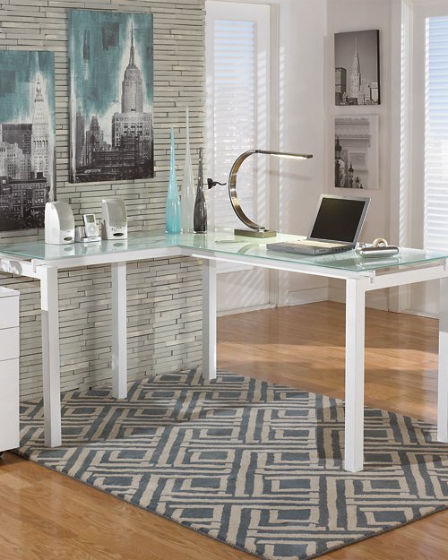 Baraga Home Office L-Desk - Evans Furniture (CO)