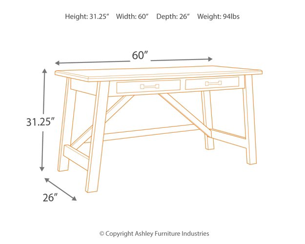 Baldridge Home Office Desk - Evans Furniture (CO)