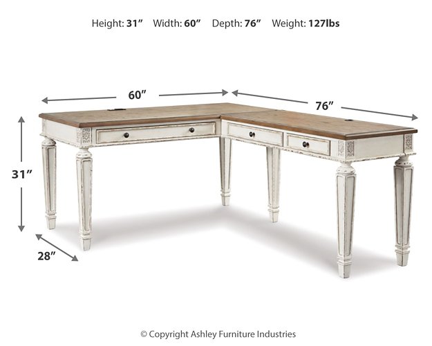 Realyn 2-Piece Home Office Desk - Evans Furniture (CO)