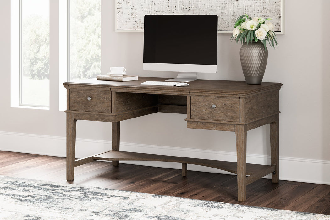 Janismore Home Office Storage Leg Desk - Evans Furniture (CO)