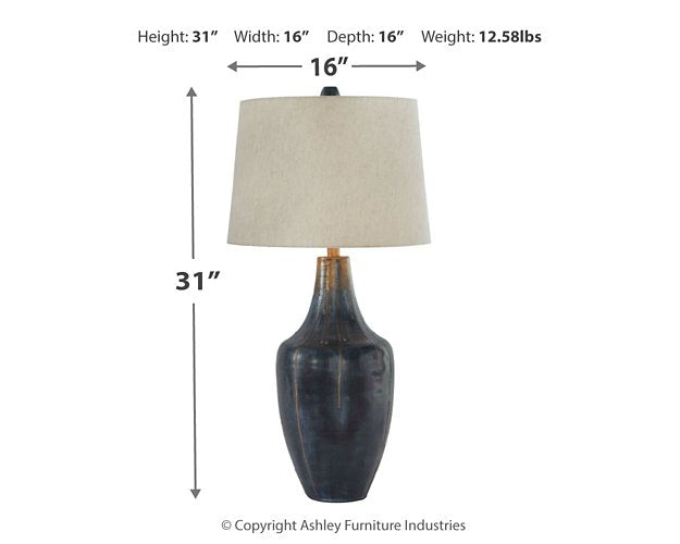 Evania Table Lamp - Evans Furniture (CO)