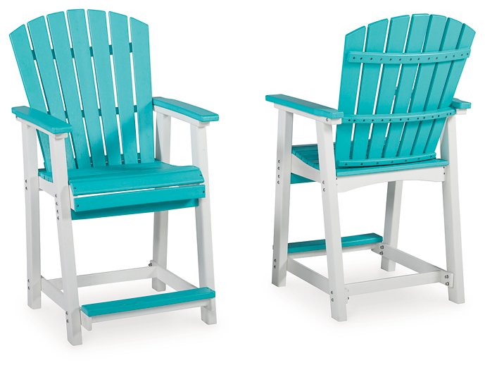 Eisely Outdoor Counter Height Bar Stool (Set of 2) - Evans Furniture (CO)