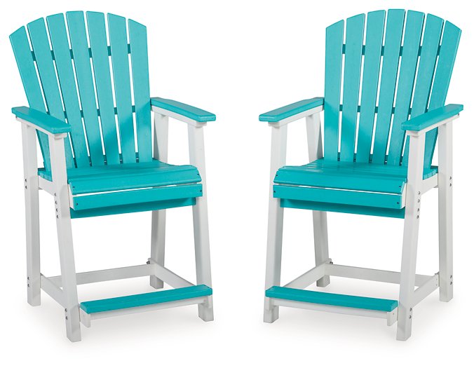 Eisely Outdoor Counter Height Bar Stool (Set of 2) - Evans Furniture (CO)