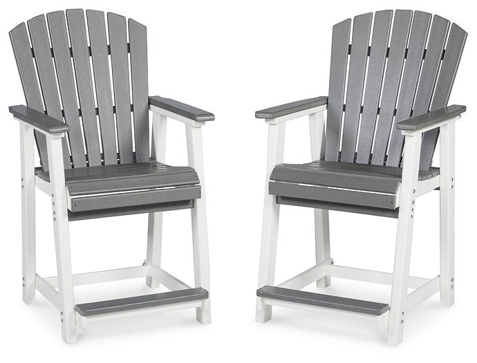 Transville Outdoor Counter Height Bar Stool (Set of 2) - Evans Furniture (CO)