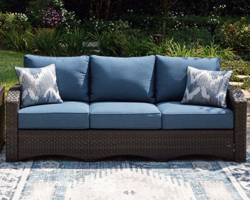 Windglow Outdoor Sofa with Cushion - Evans Furniture (CO)