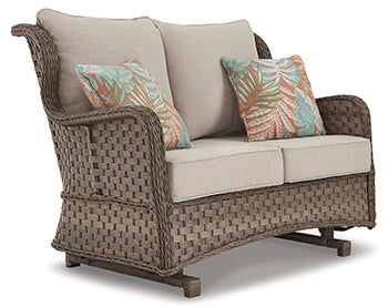 Clear Ridge Glider Loveseat with Cushion - Evans Furniture (CO)