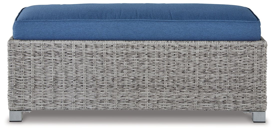 Naples Beach Outdoor Bench with Cushion - Evans Furniture (CO)