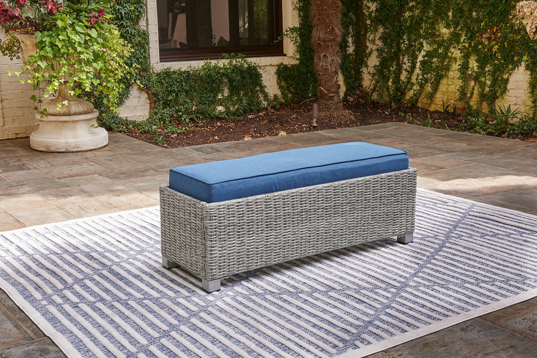 Naples Beach Outdoor Bench with Cushion - Evans Furniture (CO)