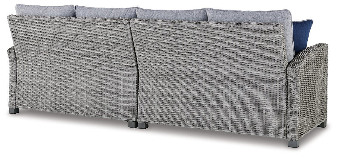 Naples Beach Outdoor Right and Left-arm Facing Loveseat with Cushion (Set of 2) - Evans Furniture (CO)