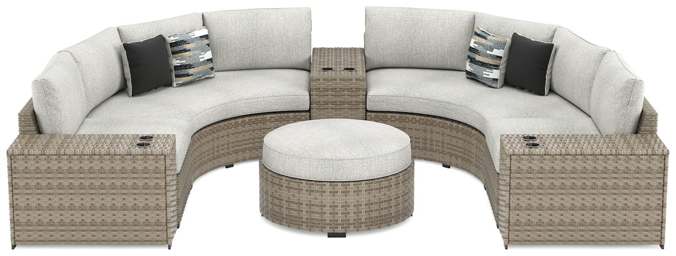 Calworth Outdoor Sectional with Ottoman - Evans Furniture (CO)