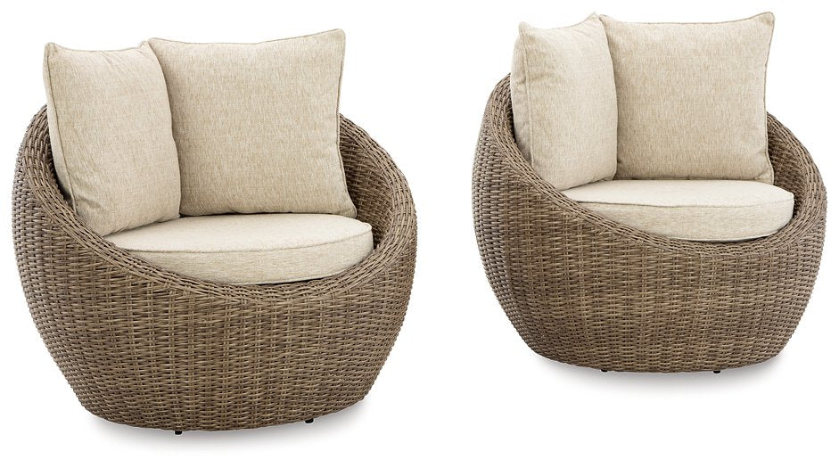 Danson Swivel Lounge with Cushion (Set of 2) - Evans Furniture (CO)