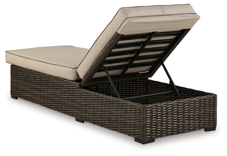 Coastline Bay Outdoor Chaise Lounge with Cushion - Evans Furniture (CO)