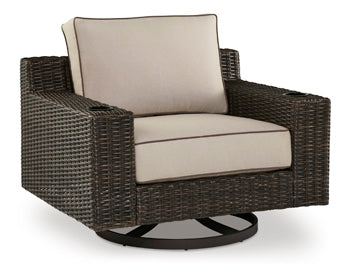 Coastline Bay Outdoor Swivel Lounge with Cushion - Evans Furniture (CO)