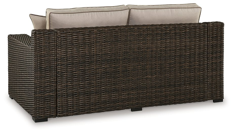 Coastline Bay Outdoor Loveseat with Cushion - Evans Furniture (CO)