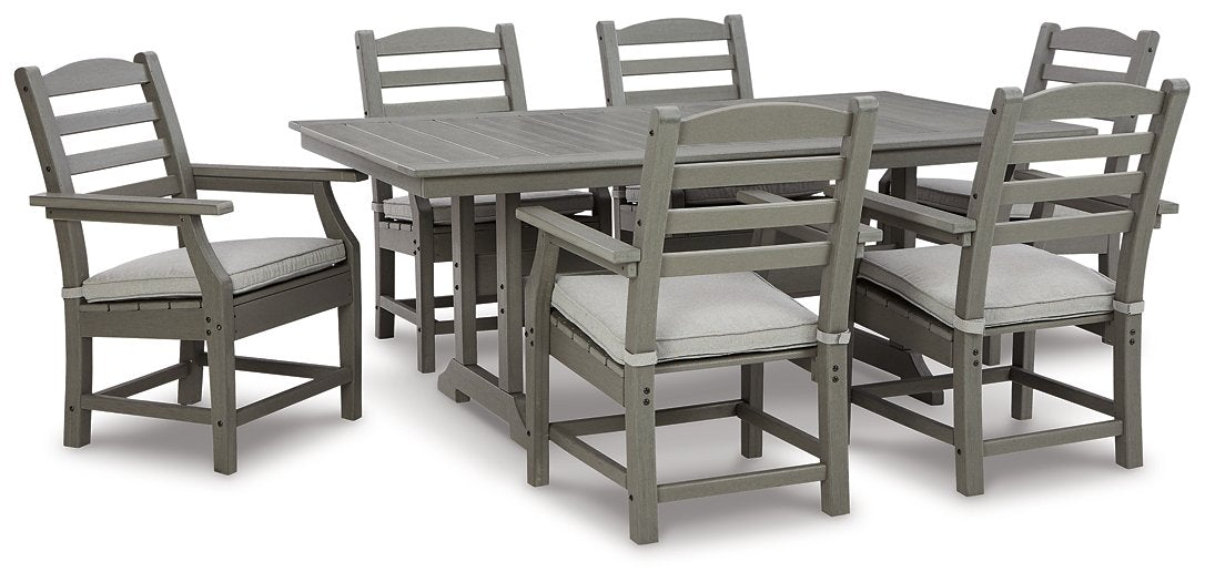 Visola Outdoor Dining Table with 6 Chairs - Evans Furniture (CO)