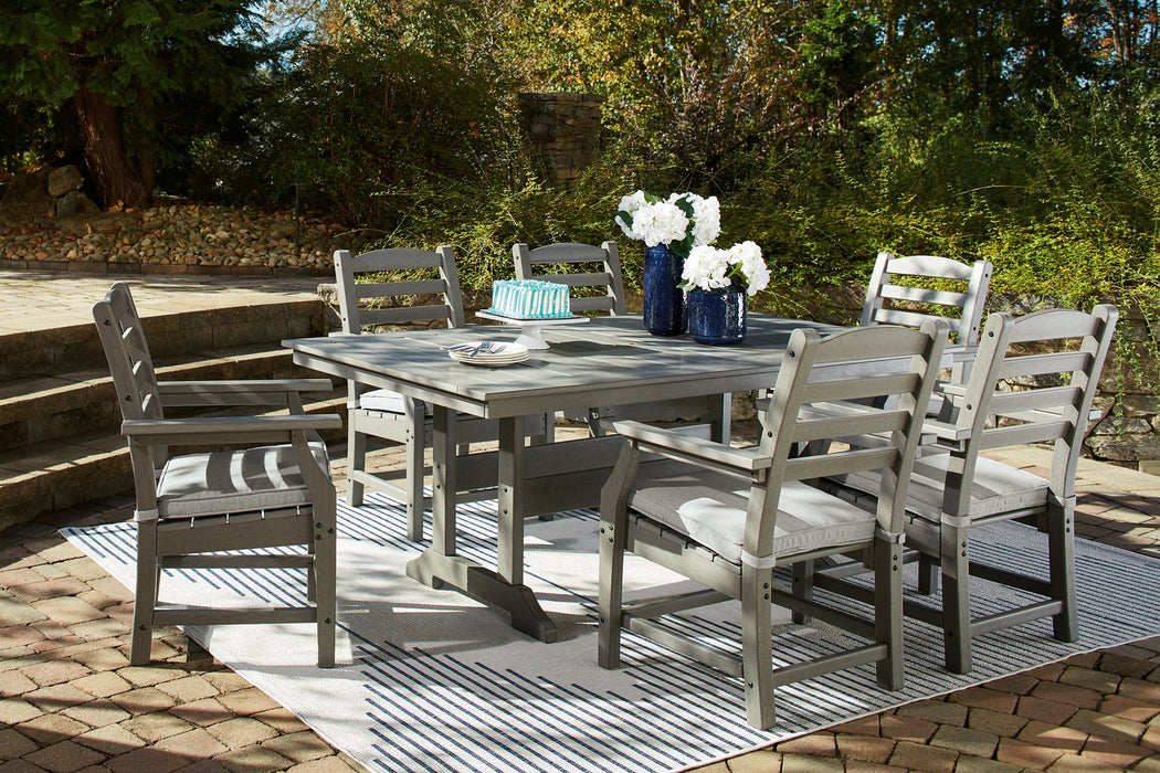Visola Outdoor Dining Table with 6 Chairs - Evans Furniture (CO)