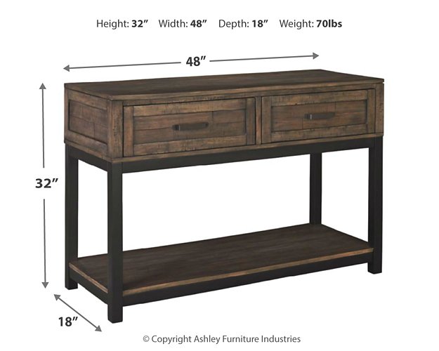 Johurst Sofa/Console Table - Evans Furniture (CO)