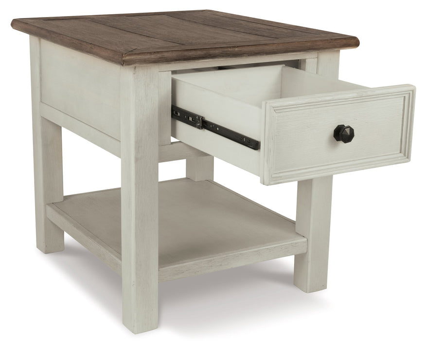 Bolanburg Chairside End Table with USB Ports & Outlets - Evans Furniture (CO)