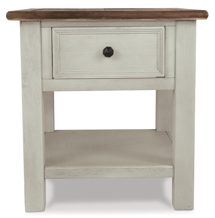 Bolanburg Chairside End Table with USB Ports & Outlets - Evans Furniture (CO)