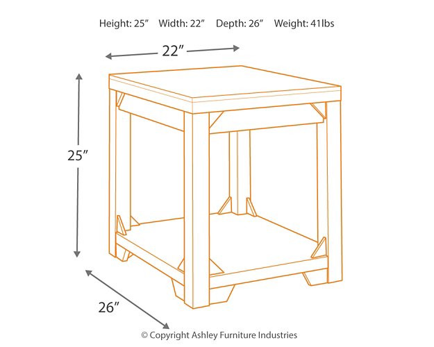 Fregine End Table - Evans Furniture (CO)