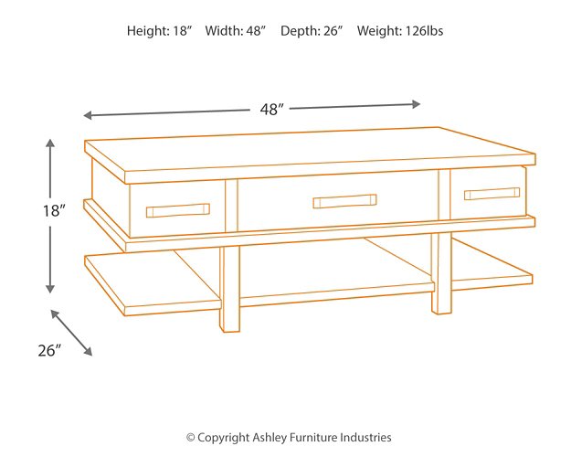 Stanah Coffee Table with Lift Top - Evans Furniture (CO)