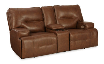 Francesca Power Reclining Loveseat with Console - Evans Furniture (CO)